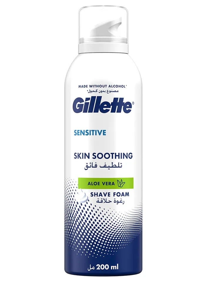 Gillette Sensitive Skin Soothing Shaving Foam For Men 200 ML